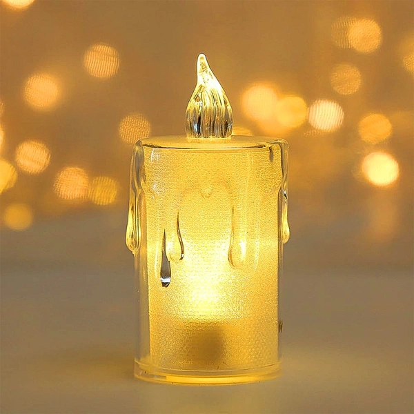 Simple Candles for Home Decoration, Crystal Candle Lights, Diwali