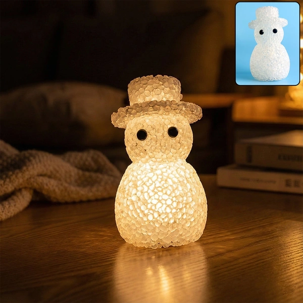 Snowman-Shaped Decorative LED Night Lamp (1 Pc)