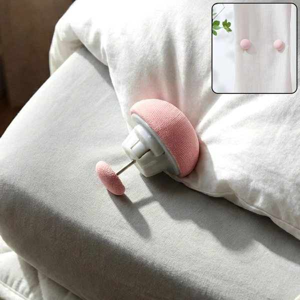 Soft Duvet Button Clip – No-Sew Comforter & Curtain Holder (1 Pc)