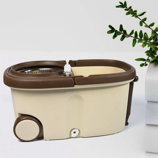 Spin Mop with Bucket Set – 360° Rotating Microfiber Floor Cleaner