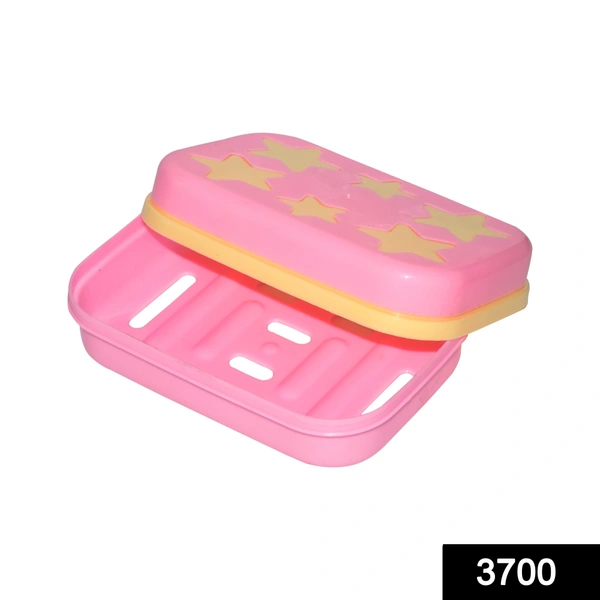 Star-Shaped Plastic Soap Case Holder with Self Design
