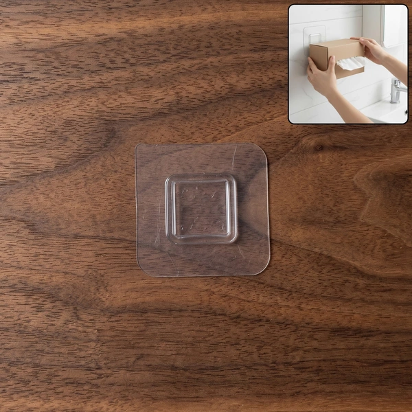 Transparent Adhesive Wall Mount Hook – 1 Pc