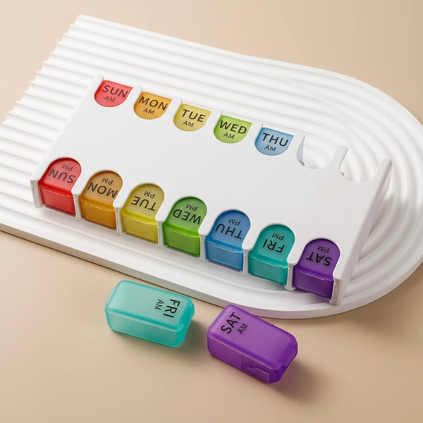 Travel Pill Organizer – 7-Day Moisture-Proof Weekly Medicine Case | Portable Pill Box for Home, Travel, Office & Gym Use