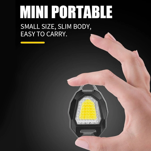 Triangular Camping Flashlight with Lighter, 6 Modes & Waterproof