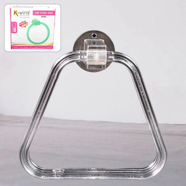 Unbreakable ABS Square Towel Ring Wall Mounted Holder