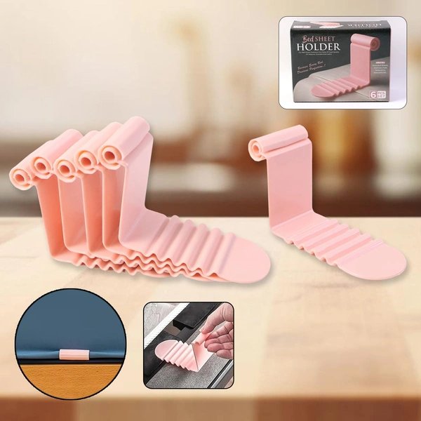 Universal Bed Sheet Holder Clip Set - 6 Strong Anti-Slip Clips
