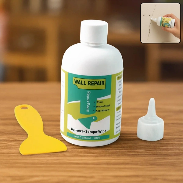 Wall Crack Repair Cream with Nozzle & Scraper – 280g Tube Set