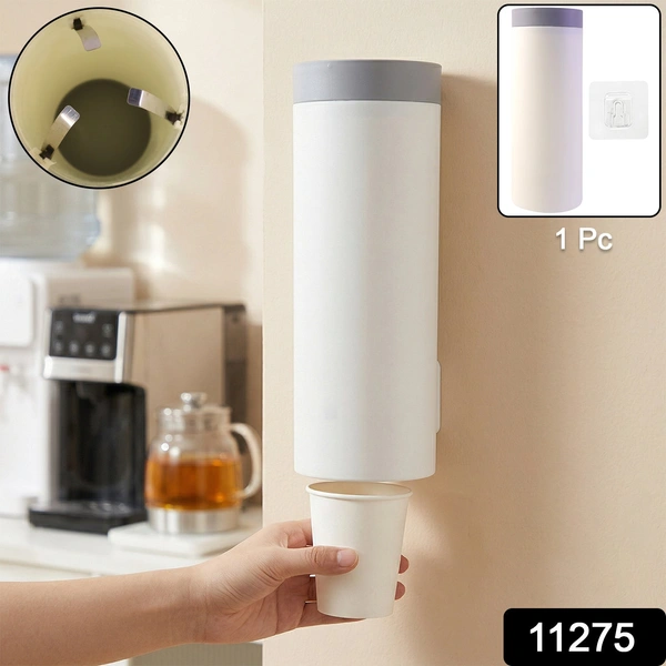 Wall Mounted Disposable Paper Cup Holder & Organizer Box