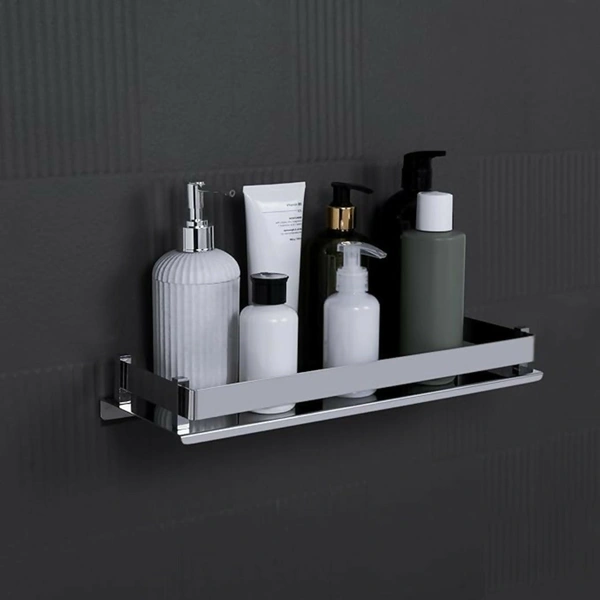 Wall Mounted Stainless Steel Bathroom Shelf - 15x5 Inch Storage