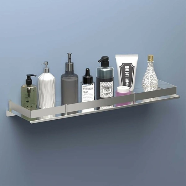 Wall Mounted Stainless Steel Bathroom Shelf for Toiletries, Shampoo & Storage (5x18 Inch)
