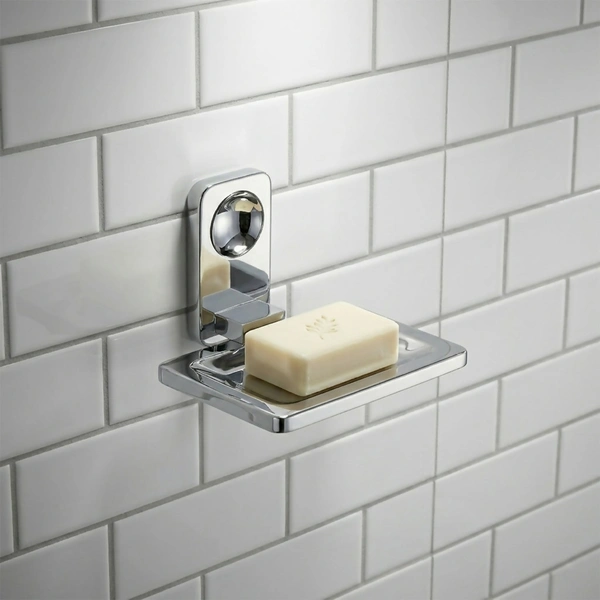 Wall Mounted Stainless Steel Soap Dish Holder for Bathroom with Drain Tray
