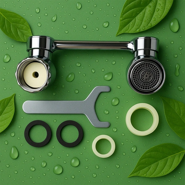 Water-Saving Faucet Filter with 1080° Rotation and Dual Flow
