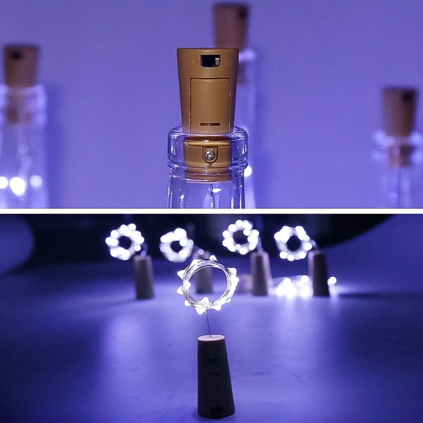 Wine Bottle Cork String Light | Multi LED / 2M Cable (White / 1 Pc)