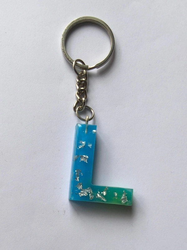 Blue-green letter with silver flakes 209 - 3.9 cm, Picton Blue