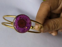 Purple flower Bracelet 801 - Free, Violet Eggplant