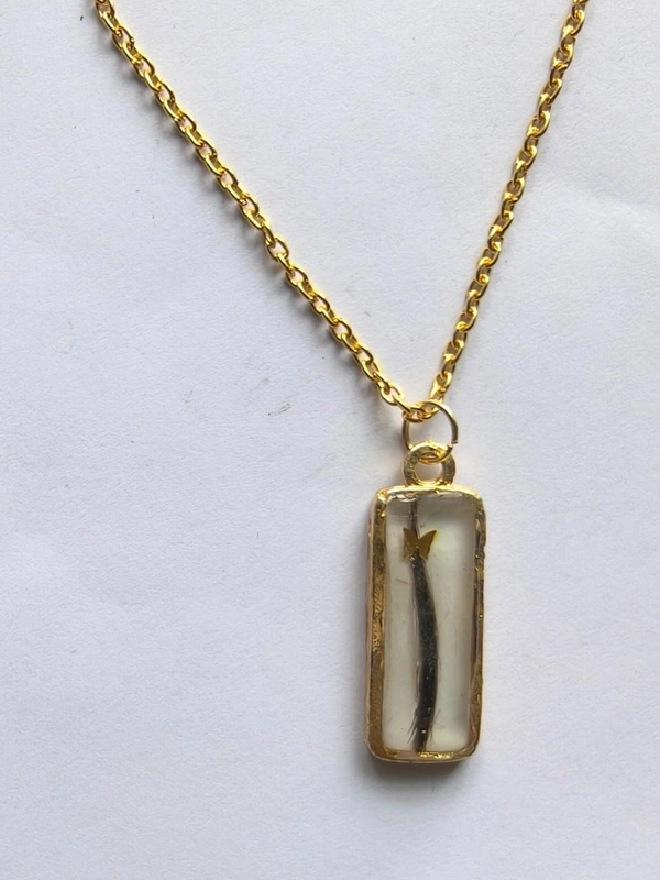 Hair Preserved pendant 807 - White