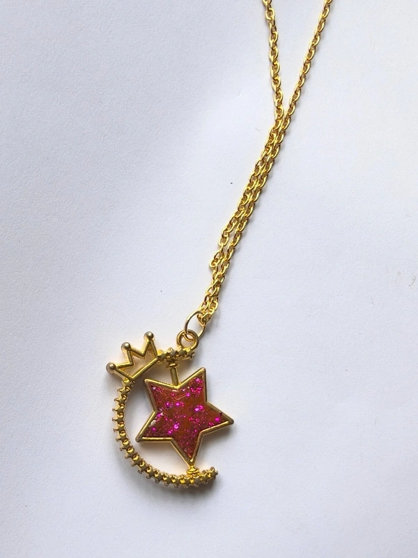 Star spinning pendant- personalised letter 808 - Razzmatazz