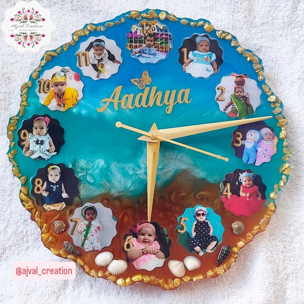 Baby 12 months Photo Clock 101 - 10"