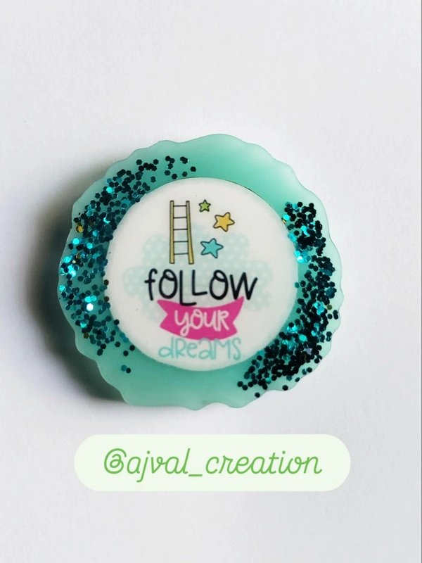 Motivational Fridge Magnet 704 - Turquoise Blue, 2"