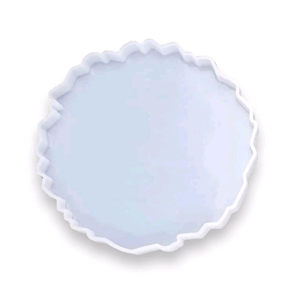 4" Round Agate Silicone Mould  - White, 4"