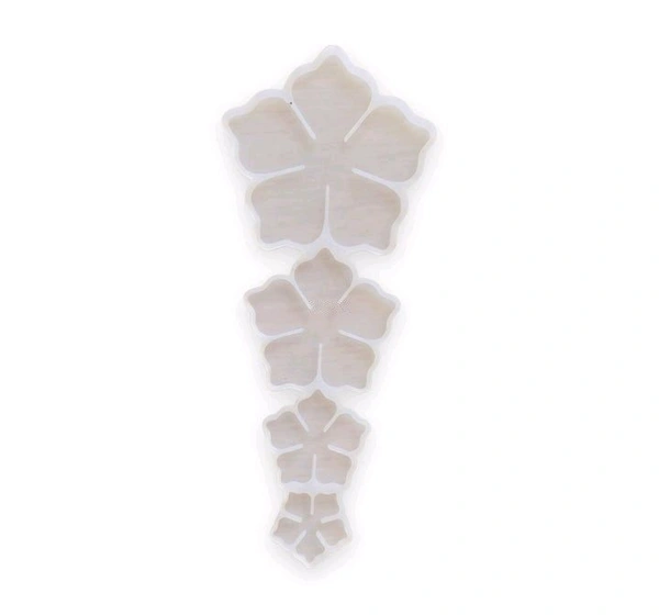 3d Flower Silicone Mould 4 Cavity - White