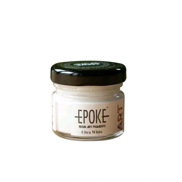 Epoke Metallic Pigments For Resin Art 20 Grams (Loose)  - White, 20 g