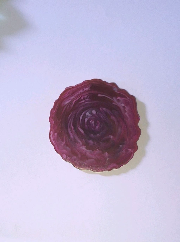 Resin Coaster Rose Pattern - Bright Red, 3"