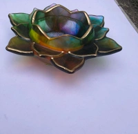 Resin Lotus T-light Holder/Candle Holder - 4.5"