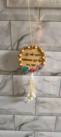 Hanuman Ji  car hanging with mantra (Both side) 301 - 3"