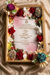 Wedding Invitation/ Kankotri With Box And Light - White, 12x18 Inch