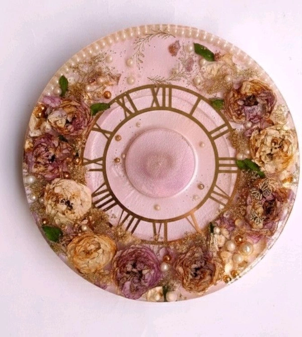 Varmala preservation Clock - Pink Lace, 12"