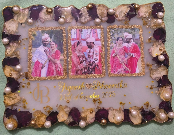 Varmala Preservation Photo Frame - White, 9x12 Inch