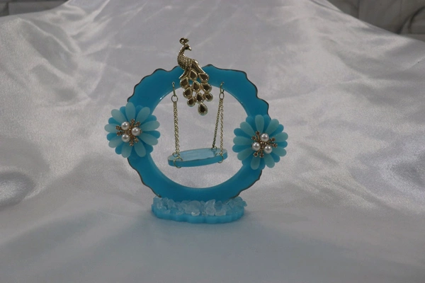 Blue Jhula - Cyan Aqua, 5 Inch