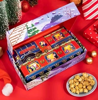 OKASHI Okashi Special Christmas Premium Hamper Box|Hot Chocolates, Caramel Popcorn, Candles, Incense, Snacks & More | Secret Santa Gift for Friends, Family & Colleagues - Christmas gifts