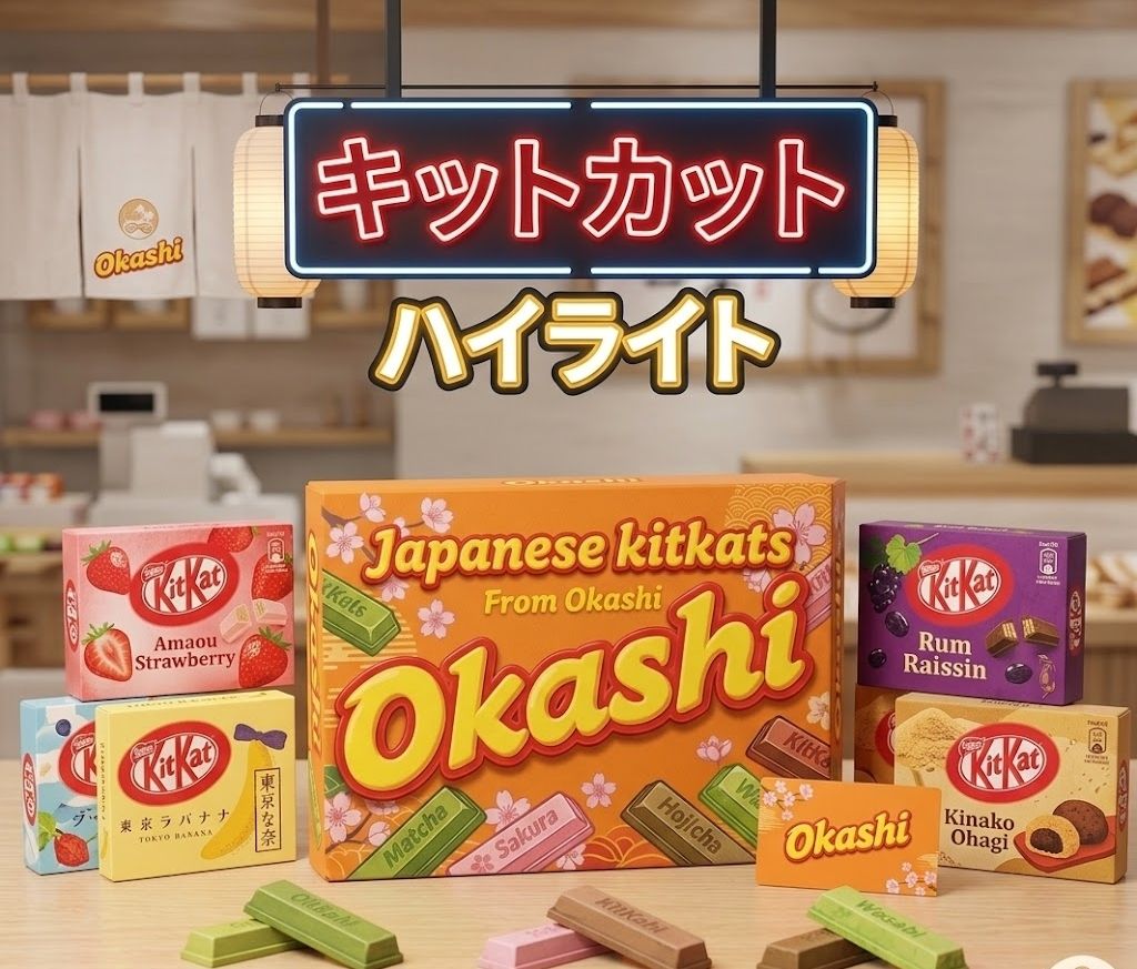 Featured Japanese snacks at Okashi