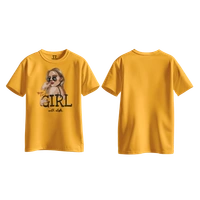 Trendy Togs Yeah I’m a Girl With Style – Stylish Fashion Cotton T-shirt For Girls - M, Yellow