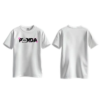 Trendy Togs Panda Bloom Cotton T-shirt For Girls - M, White