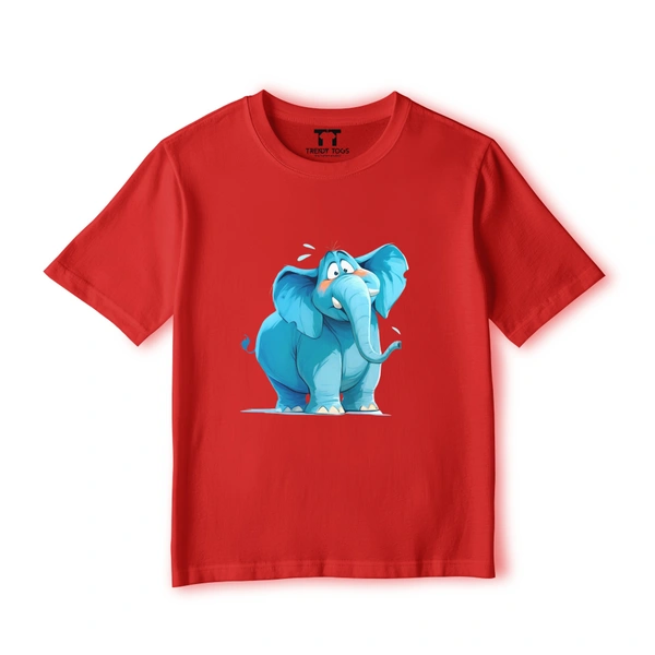 Trendy Togs Big Elephant Kid's T-shirt - 22, Red