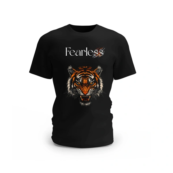 Trendy Togs Fearless Tiger T-shirt - XL, Black