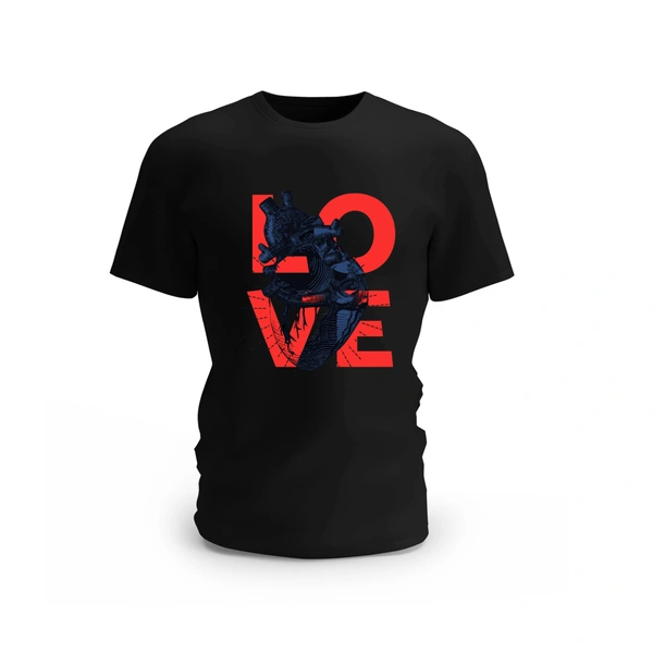 Trendy Togs Love Heart T-shirt - L, Black