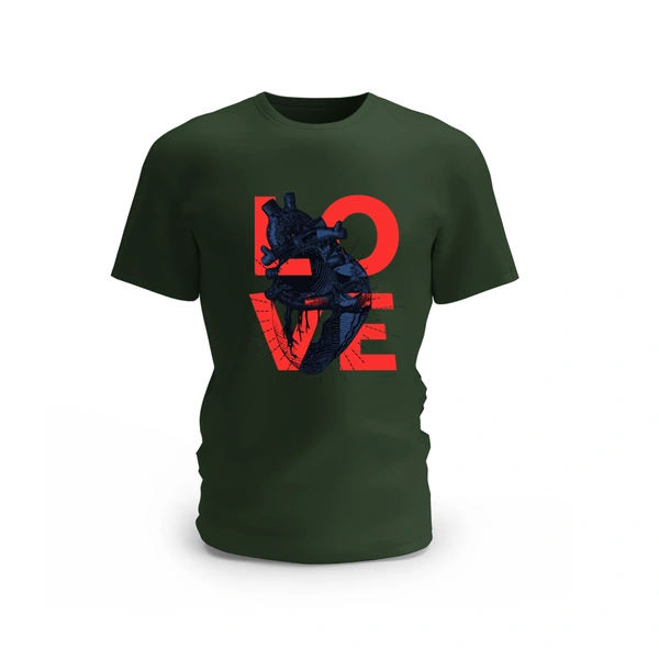Trendy Togs Love Heart T-shirt - S, Green