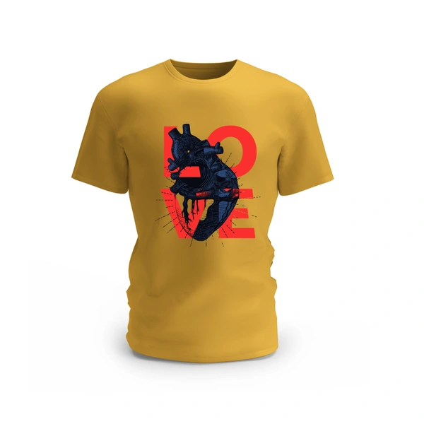 Trendy Togs Love Heart T-shirt - L, Yellow