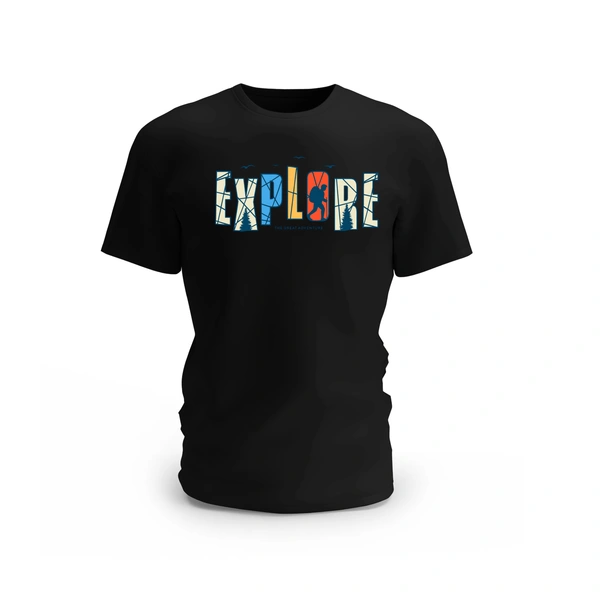Trendy Togs Explore Design T-shirt - XL, Black