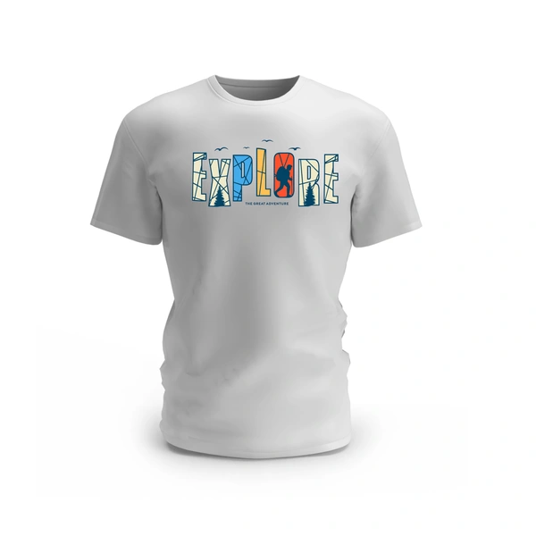 Trendy Togs Explore Design T-shirt - XL, White