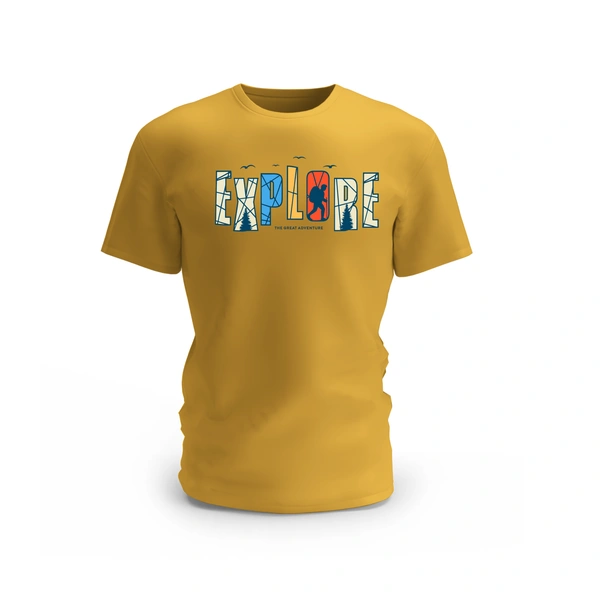 Trendy Togs Explore Design T-shirt - XL, Yellow