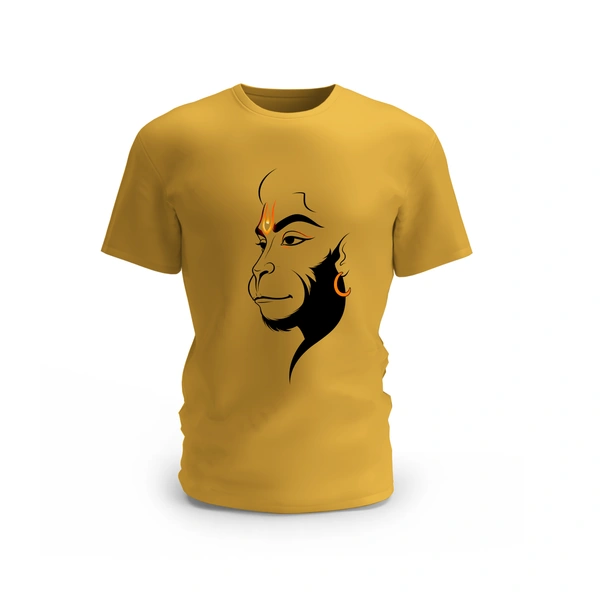 Trendy Togs Hanuman Face Design T-shirt - XL, Yellow