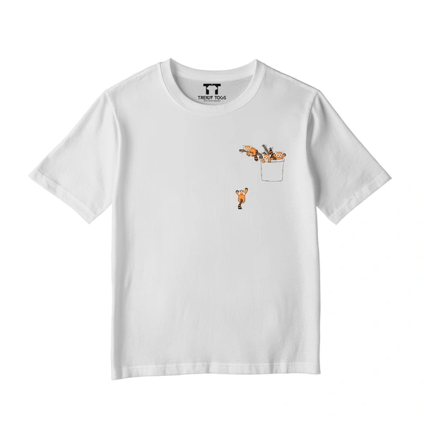 Trendy Togs Red Panda On Pocket T-shirt - 26, White
