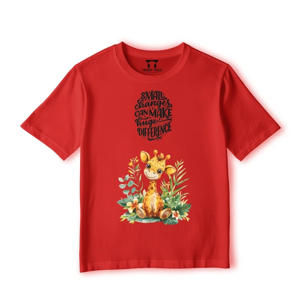 Trendy Togs Single Giraffe T-shirt - 26, Red