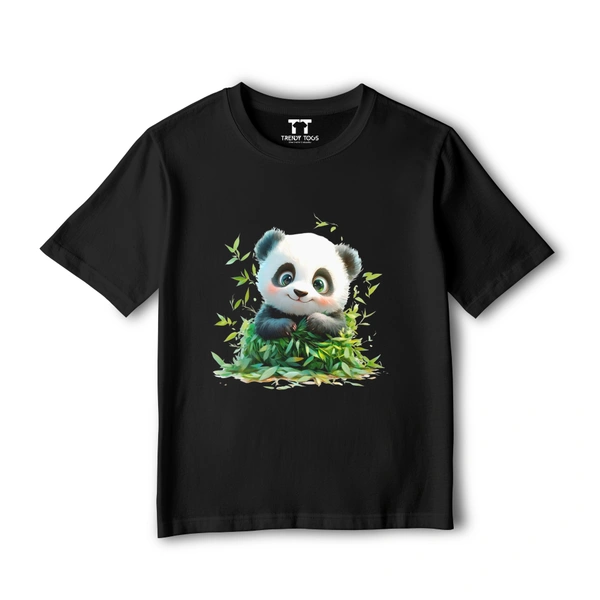 Trendy Togs White Panda Kid's T-shirt - 22, Black