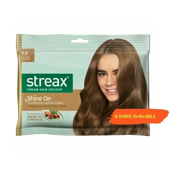 Streax Cream Hair Colour 7.3 Golden Blond 45gm